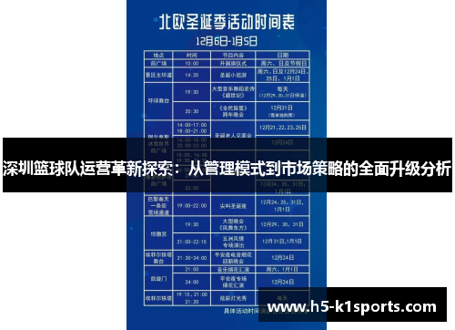 深圳篮球队运营革新探索：从管理模式到市场策略的全面升级分析